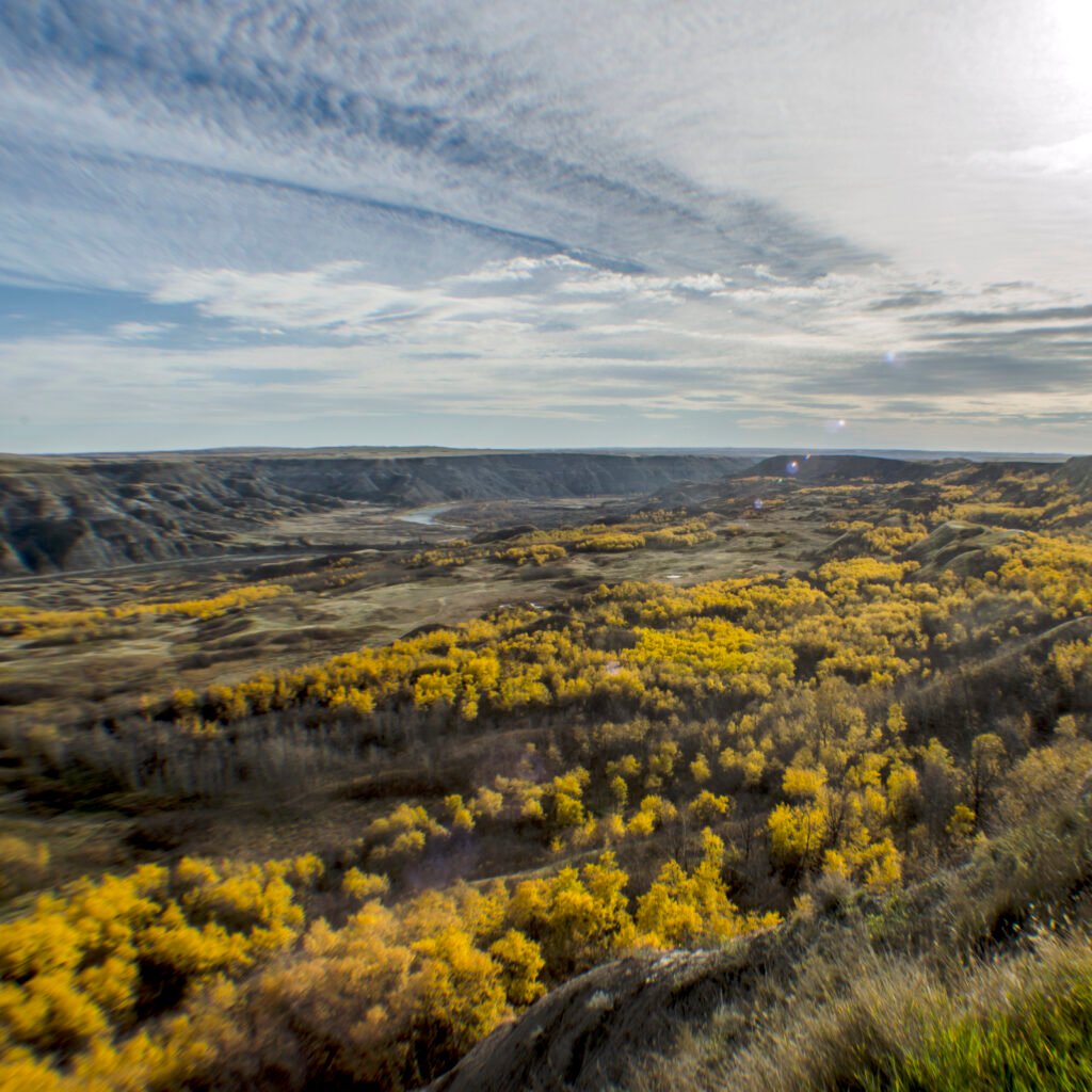 Panoramic view of Dry Island Provincial Park, Three Hills, Alberta, Canada